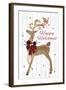 Happy Hoildays Deer-PI Studio-Framed Art Print