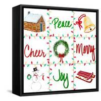 Happy Holiday Square-Julie DeRice-Framed Stretched Canvas