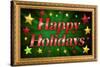 Happy Holidays Faux Framed Poster-null-Stretched Canvas