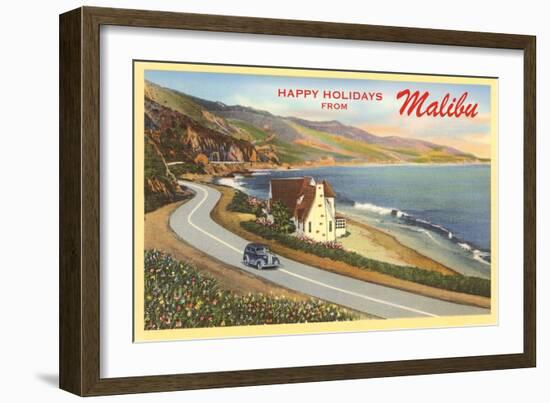 Happy Holidays from Malibu, California-null-Framed Art Print