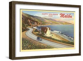 Happy Holidays from Malibu, California-null-Framed Art Print