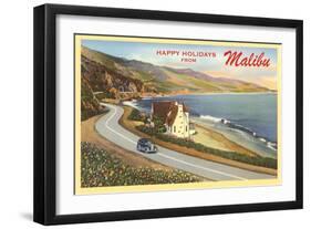 Happy Holidays from Malibu, California-null-Framed Art Print