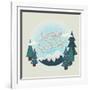 Happy Holidays In The Mountains-Ashley Santoro-Framed Giclee Print