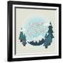 Happy Holidays In The Mountains-Ashley Santoro-Framed Giclee Print