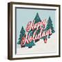 Happy Holidays In The Snow-Ashley Santoro-Framed Giclee Print