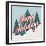 Happy Holidays In The Snow-Ashley Santoro-Framed Giclee Print