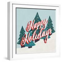 Happy Holidays In The Snow-Ashley Santoro-Framed Giclee Print