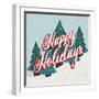 Happy Holidays In The Snow-Ashley Santoro-Framed Giclee Print