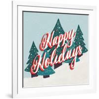 Happy Holidays In The Snow-Ashley Santoro-Framed Giclee Print