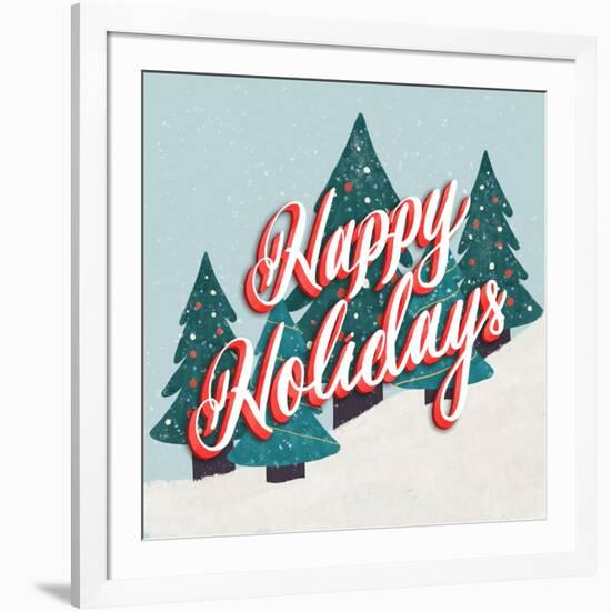 Happy Holidays In The Snow-Ashley Santoro-Framed Giclee Print