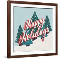 Happy Holidays In The Snow-Ashley Santoro-Framed Giclee Print