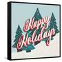 Happy Holidays In The Snow-Ashley Santoro-Framed Stretched Canvas