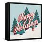 Happy Holidays In The Snow-Ashley Santoro-Framed Stretched Canvas