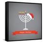 Happy Holidays, Merry Christmas and Happy Hanukkah-LipMic-Framed Stretched Canvas