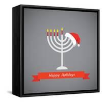 Happy Holidays, Merry Christmas and Happy Hanukkah-LipMic-Framed Stretched Canvas