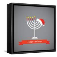 Happy Holidays, Merry Christmas and Happy Hanukkah-LipMic-Framed Stretched Canvas