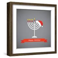 Happy Holidays, Merry Christmas and Happy Hanukkah-LipMic-Framed Art Print