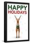 Happy Holidays Reindeer-Gerard Aflague Collection-Framed Poster
