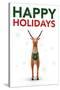 Happy Holidays Reindeer-Gerard Aflague Collection-Stretched Canvas