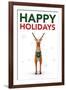 Happy Holidays Reindeer-Gerard Aflague Collection-Framed Art Print