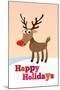 Happy Holidays (Rudolf the Red-Nosed Reindeer)-null-Mounted Art Print