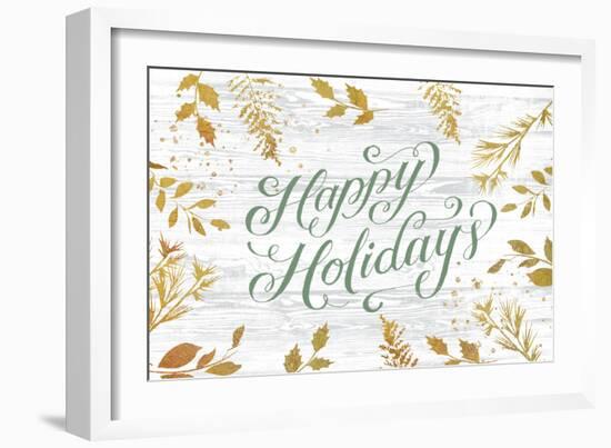 Happy Holidays Sage-Lula Bijoux-Framed Art Print
