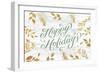 Happy Holidays Sage-Lula Bijoux-Framed Art Print