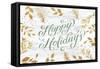 Happy Holidays Sage-Lula Bijoux-Framed Stretched Canvas