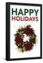 Happy Holidays Wreath-Gerard Aflague Collection-Framed Poster