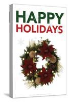 Happy Holidays Wreath-Gerard Aflague Collection-Stretched Canvas