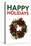 Happy Holidays Wreath-Gerard Aflague Collection-Stretched Canvas