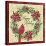 Happy Holidays Wreath-Jean Plout-Stretched Canvas