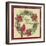 Happy Holidays Wreath-Jean Plout-Framed Giclee Print
