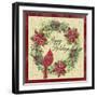 Happy Holidays Wreath-Jean Plout-Framed Giclee Print