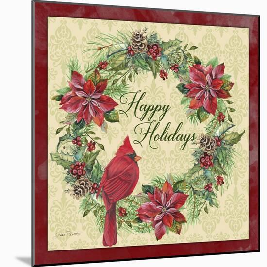 Happy Holidays Wreath-Jean Plout-Mounted Giclee Print