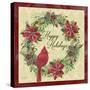 Happy Holidays Wreath-Jean Plout-Stretched Canvas