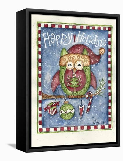 Happy Holidaze Owl-Shelly Rasche-Framed Stretched Canvas