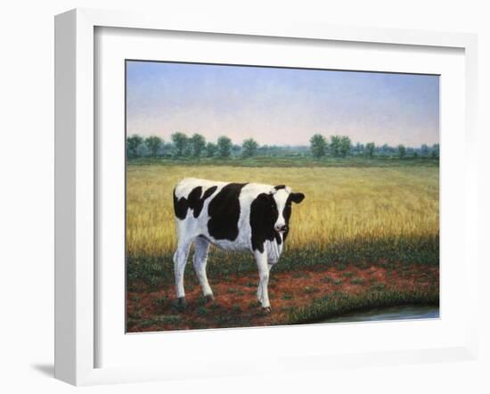 Happy Holstein-James W. Johnson-Framed Giclee Print