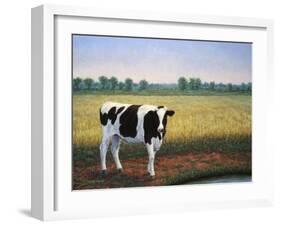 Happy Holstein-James W. Johnson-Framed Giclee Print