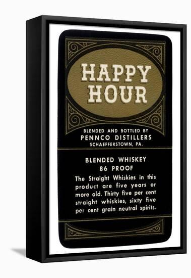 Happy Hour Blended Whiskey-null-Framed Stretched Canvas
