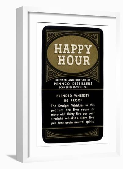 Happy Hour Blended Whiskey-null-Framed Art Print