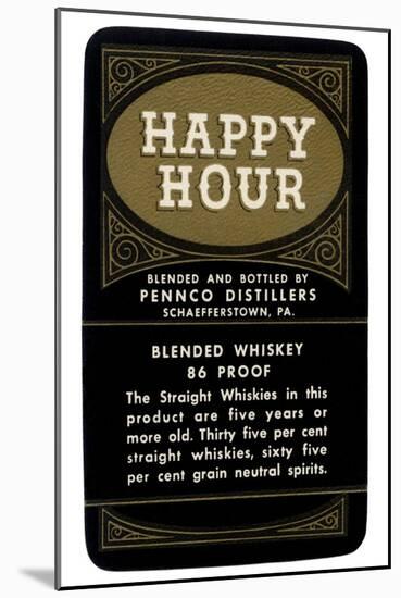 Happy Hour Blended Whiskey-null-Mounted Art Print