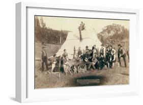 Happy Hours in Camp. G. and B.&M. Engineers Corps and Visitors-John C.H. Grabill-Framed Art Print