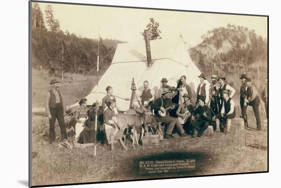 Happy Hours in Camp. G. and B.&M. Engineers Corps and Visitors-John C.H. Grabill-Mounted Art Print