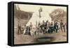 Happy Hours in Camp. G. and B.&M. Engineers Corps and Visitors-John C.H. Grabill-Framed Stretched Canvas