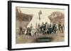Happy Hours in Camp. G. and B.&M. Engineers Corps and Visitors-John C.H. Grabill-Framed Art Print