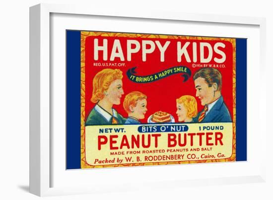 Happy Kids Bits O' Nut Peanut Butter-null-Framed Art Print