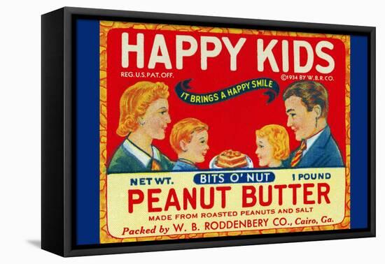 Happy Kids Bits O' Nut Peanut Butter-null-Framed Stretched Canvas