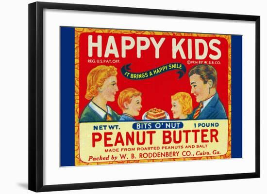 Happy Kids Bits O' Nut Peanut Butter-null-Framed Art Print
