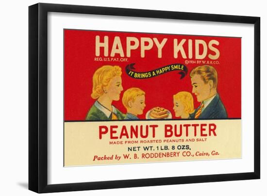 Happy Kids Peanut Butter-null-Framed Art Print